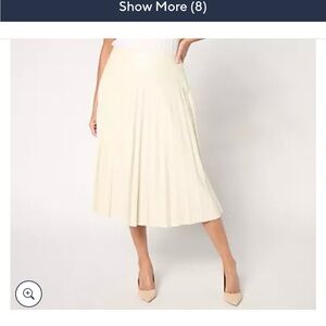 Susan Graver Cream Midi Skirt